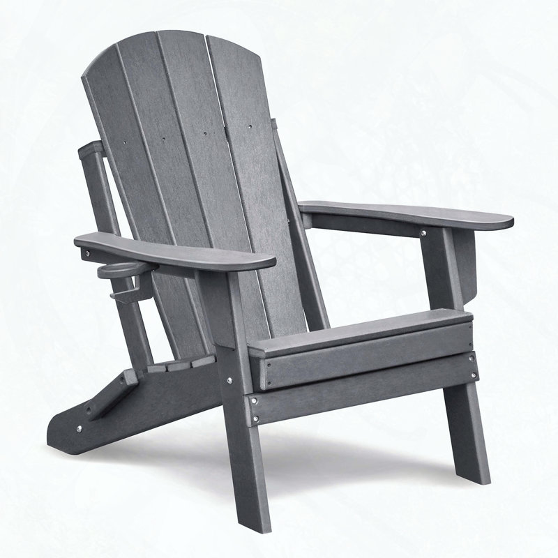 HDPE Folding All-Weather Adirondack Chair for Fire Pit and Patio