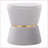 Ottoman, Gemma Contemporary Glam Matte Silver Velvet with Gold Metal by LumiSource | Gold Metal | Matte Silver