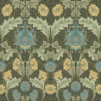 Myrtle Floral Ogee Wallpaper