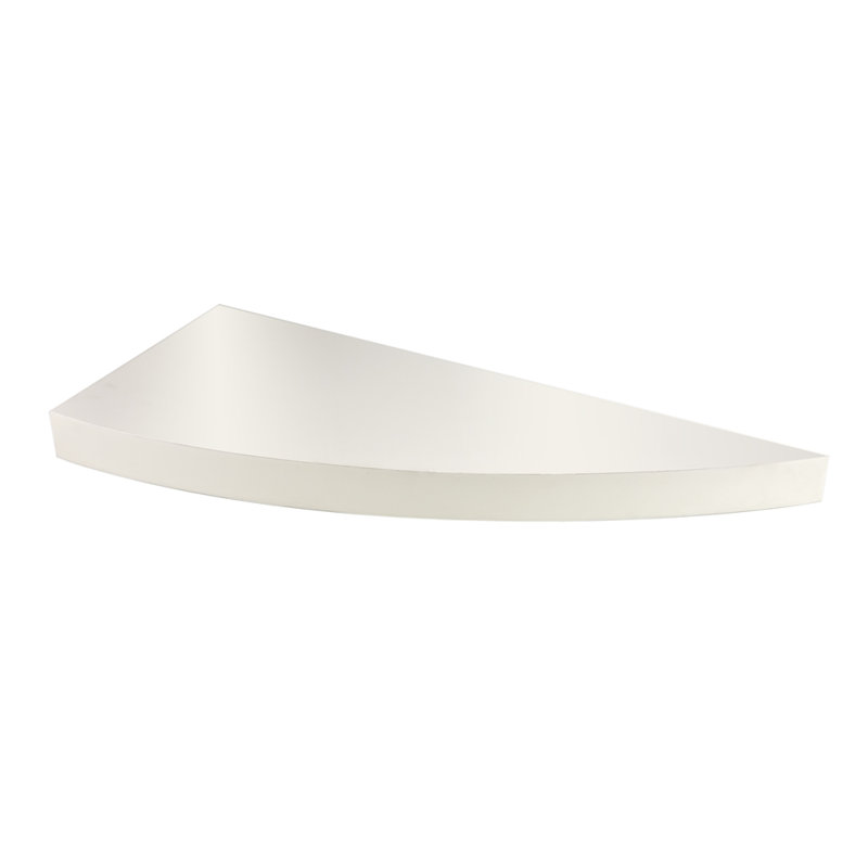 Tablette flottante Aydun, Blanc, Courbé 10 po x 24 po