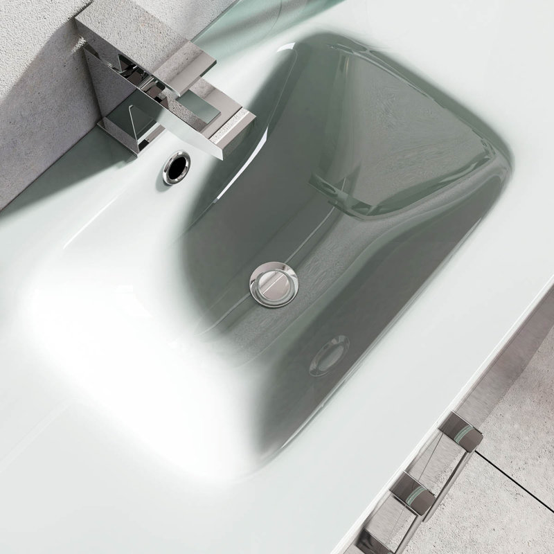 Whitfield 515mm Single Bathroom Vanity with Integrated Glass Basin