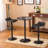 Belham  Round Top Adjustable Height Bar Table And 2 Swivel  Bonded Leather Adjustable Bar Stool Bar Sets