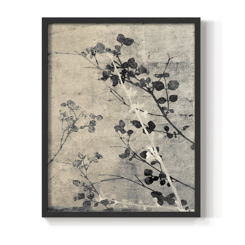 Reproduction encadrée en V sans cadre - bois massif, Noir, H 10 po x l 8 po