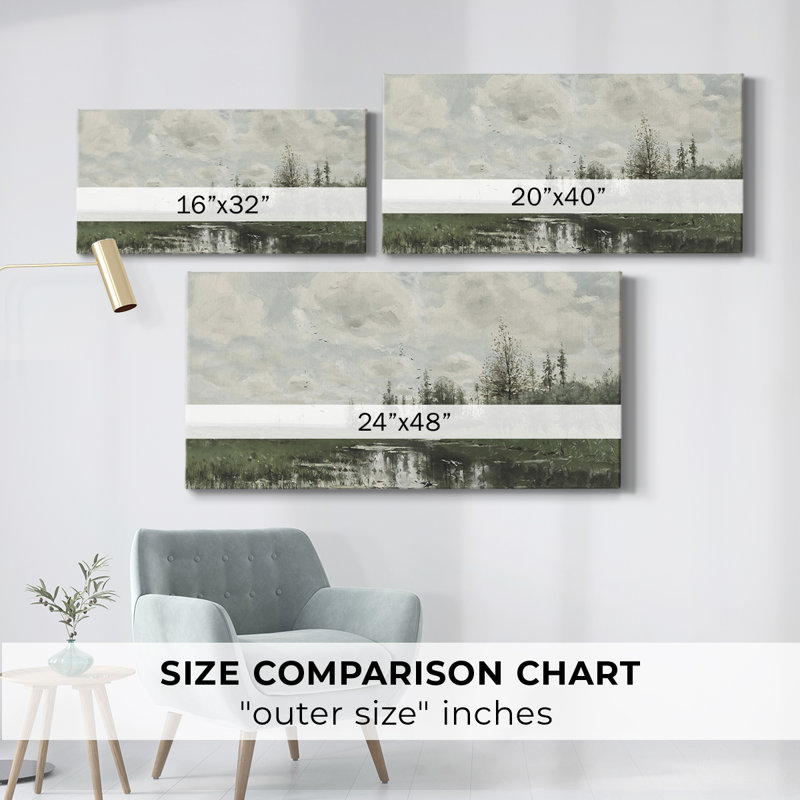 Série paysage - DMCVI - Toile tendue avec châssis - Prêt à accrocher, H 24 po x l 48 po