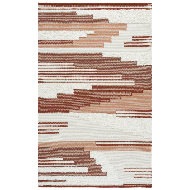 Kenya 280 Hand Woven 80% Wool; 20% Cotton Geometric Rug, Rectangle 9' x 12'
