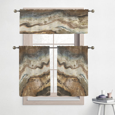 Lava Flow Abstract Tailored Kitchen Curtain