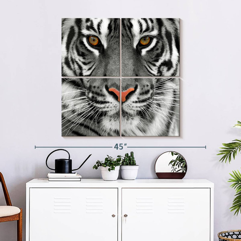 Brampt Staring Tiger, 32" H x 32" W