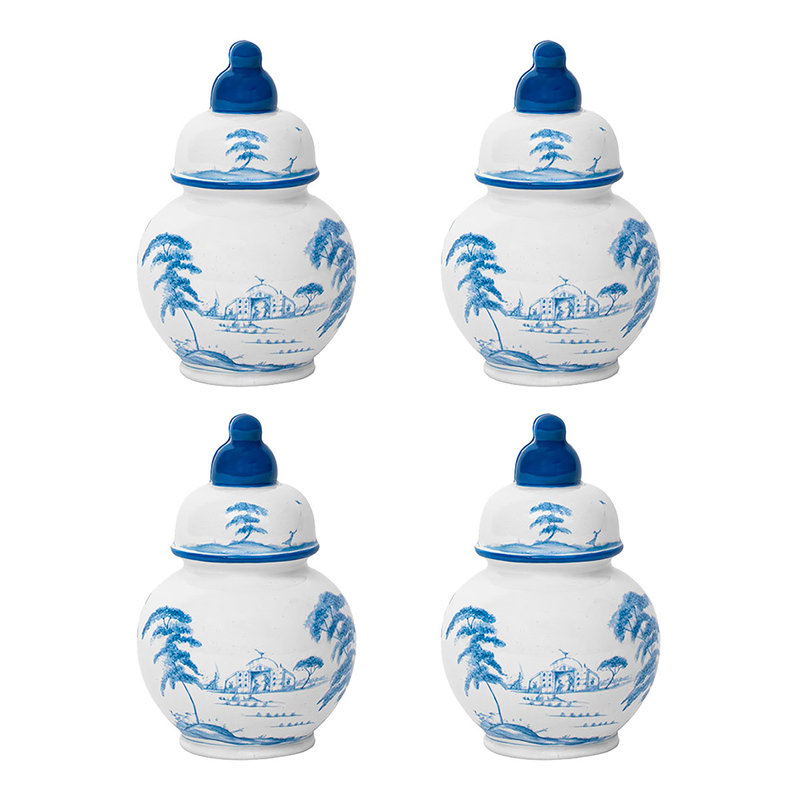 Country Estate Place Card Holder Set - Delft Blue