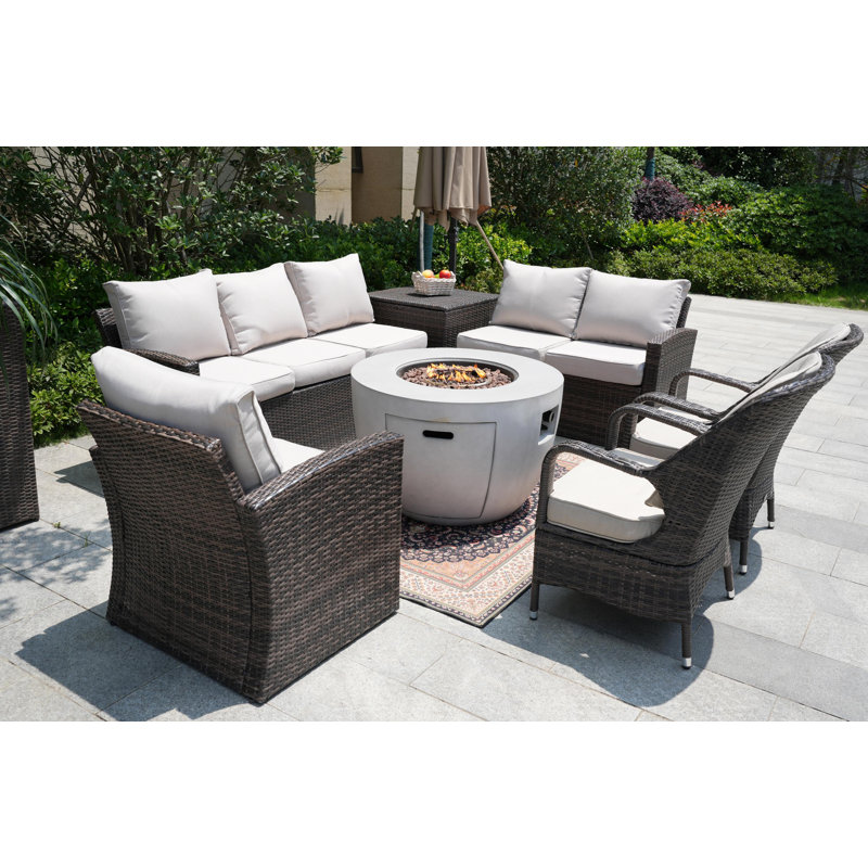 Algird - Person Patio Conversation Set with Cushions