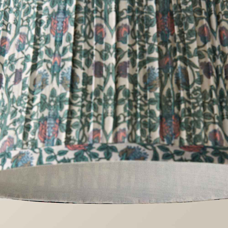 Coakley Linen Blend Empire Lamp Shade ( Slip-On ) in Blue, 15cm H x 25cm W x  25cm D
