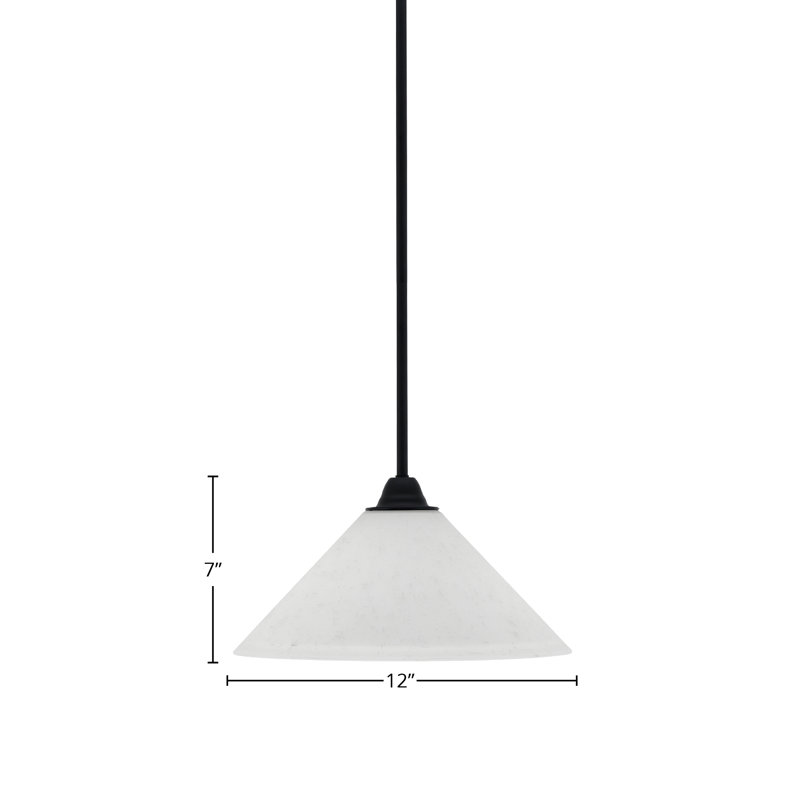 Paramount Stem Hung Pendant, 7" H x 12" W