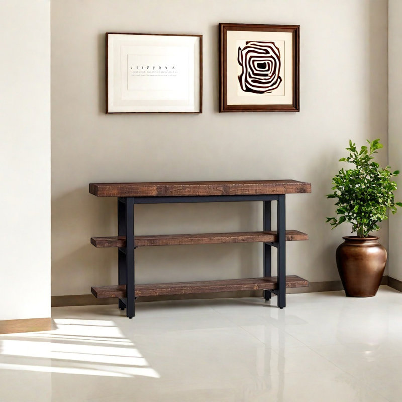 Retro Minimalist Console Table, 31.5" H x 47.24" W x 13.78" D