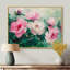 Harmonie de pivoines vertes dansant - art mural de pivoines pour le salon-742693405-586033727-742693397