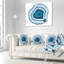 «Blue Agate Crystal», toile abstraite - coussin imprimé abstrait-29961877-29963645