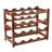 Solid Wood Tabletop Wine Bottle Rack in Brown