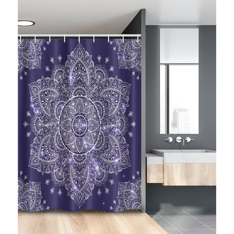 Shower Curtain with Hooks Included, 78"H x 54"W