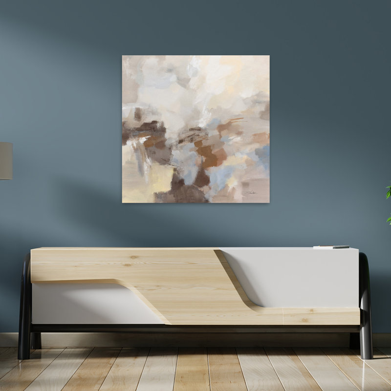 Silver Sky Contemporary Abstract Art, 36" H x 36" W