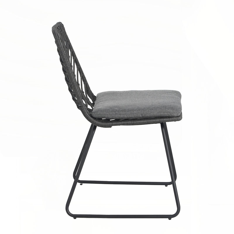 Ensemble de salle à manger d'extérieur en osier 7 pièces, table en rotin et chaises pour 6, meubles de patio durables et élégants