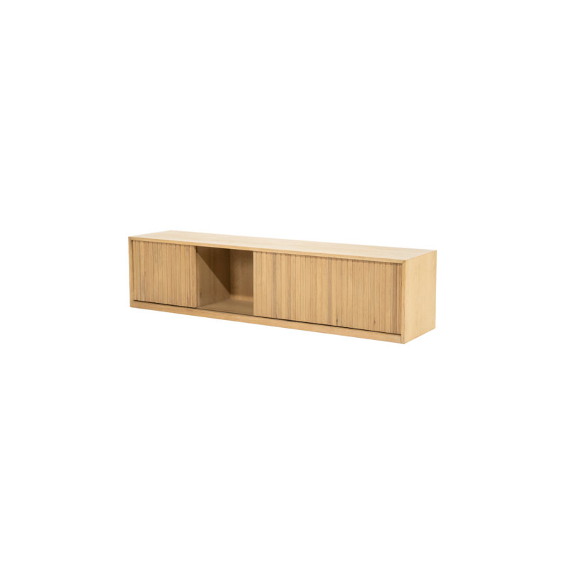 Milo Media Unit S, Brown, 17"H x 71"L x 17"W