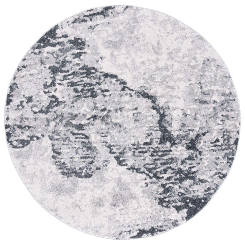 Ethellee Performance Abstract Rug, Round 6'7"