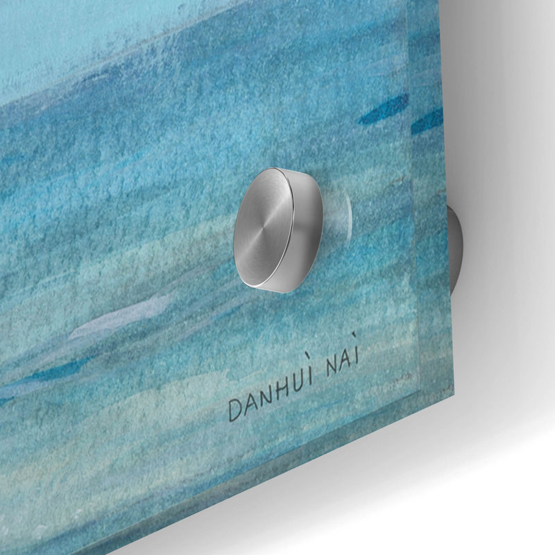  «Summer Dock Panel» par Danhui Nai, art mural en verre acrylique, 48 po x 16 po