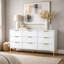 Commode 9 tiroirs, commode moderne en bois avec poignées en métal, grand meuble télé avec rangement-1663128831