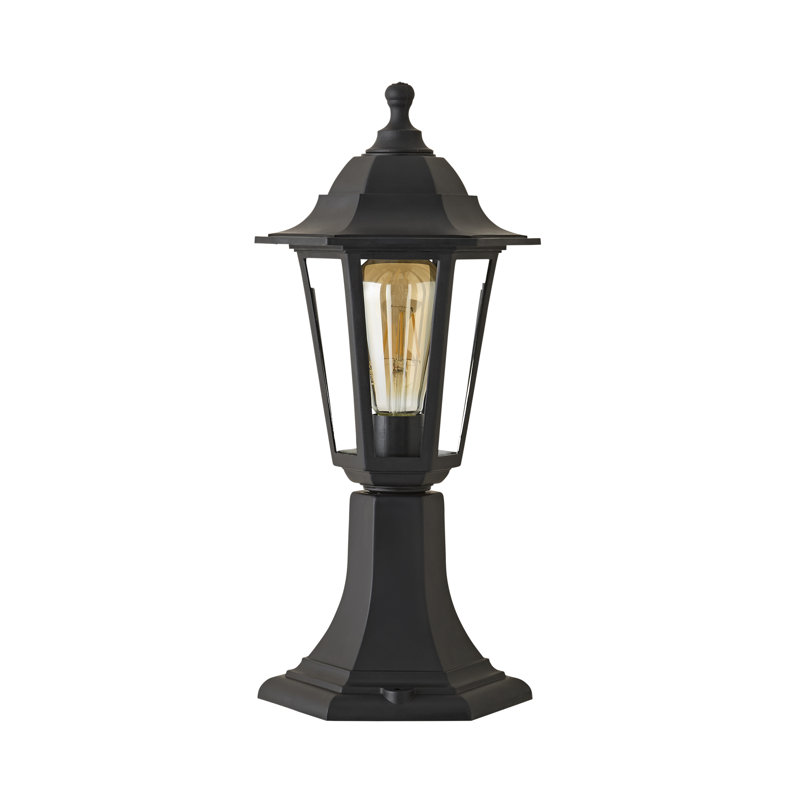 Yuliana Transparent Post Lantern, Black