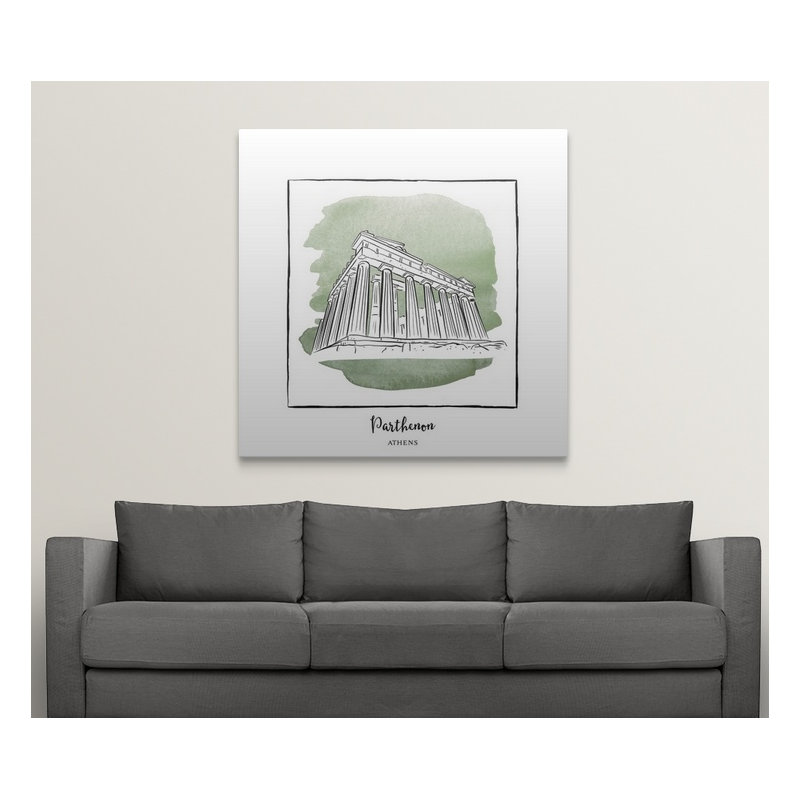« parthenon-brushstroke édifices », impression, H 35 po x l 35 po x P 1,5 po, Toile
