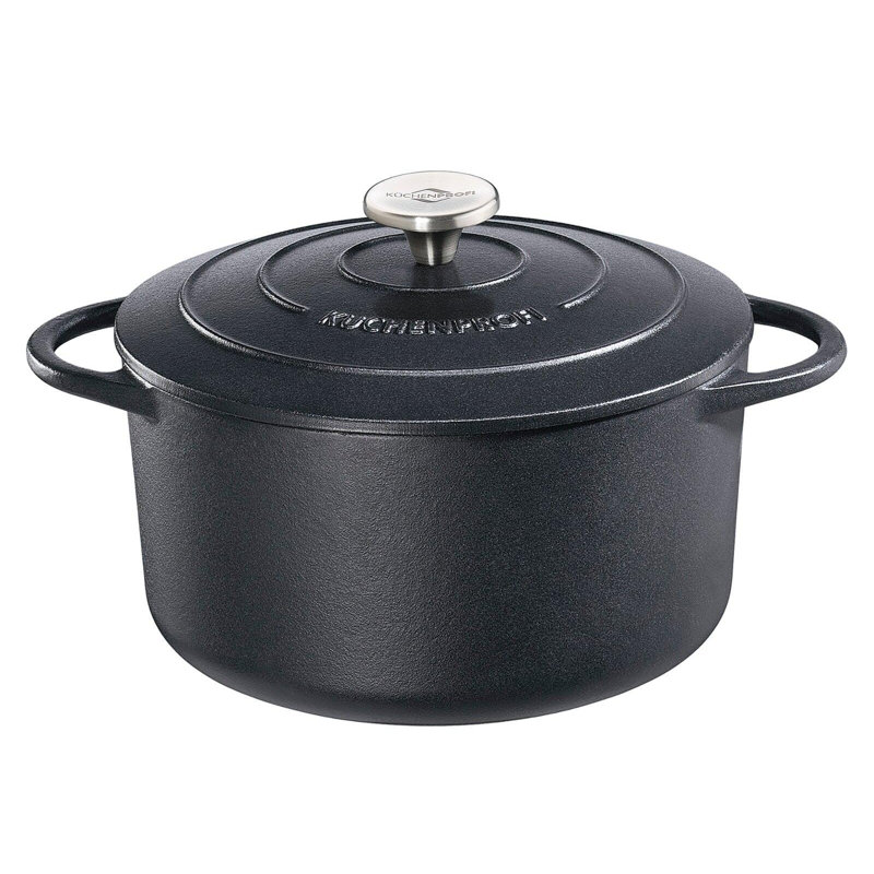 Cocotte ronde Provence, noir classique, 10 dia., 5,6 pte, 5,6 pintes, Noir