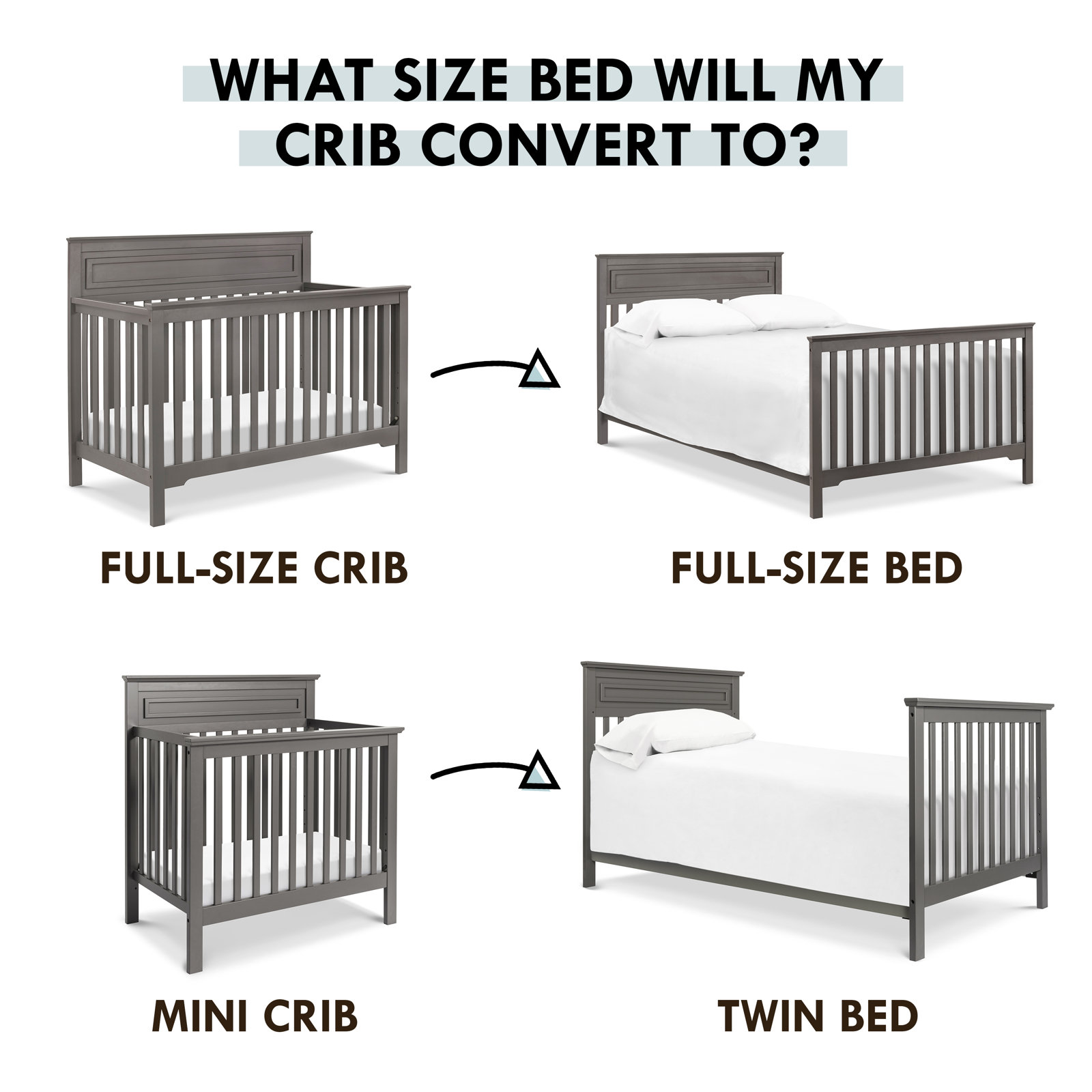 Full Bed Conversion Rails, Espresso