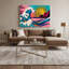 Art mural sur toile bleu côtier-879846394