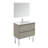 Ambra 31.7'' Single Bathroom Vanity with Ceramic Top with Mirror-66290132