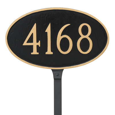 Plaque d'adresse pour pelouse sur 1 ligne