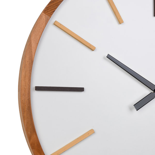 Wade Logan® Kali Minimalistic Wood Round Wall Clock & Reviews | Wayfair