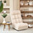 Reclining Chair With Cotton Filler, Ergonomic Design, White Color Japanese Style Lazy Chair, , Living Room, Adjustable Back,