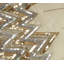 Handmade Christmas Tree Skirt - Hand Beaded Metallic Starburst on French Vanilla Silk-1681687737