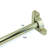 Carpet Runner Rod 39.6" L Polished Nickel Over Brass Rod Tubes with Bracket