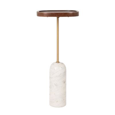 Table à boissons en métal avec base sculptée Artisan