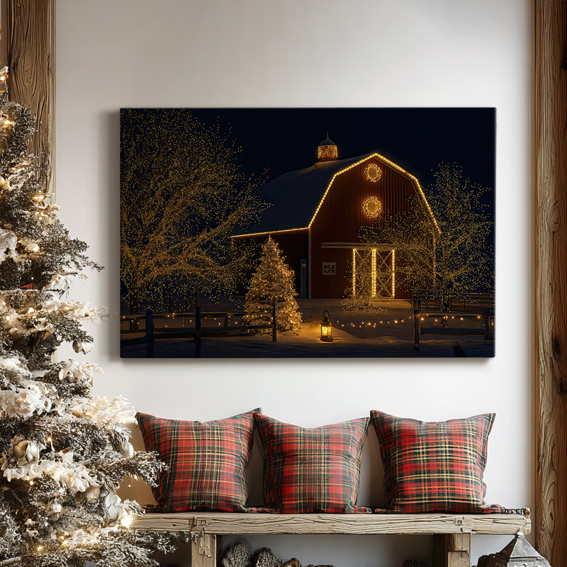 Amber Pines Carol - Toile tendue avec châssis de qualité supérieure, H 18 po x l 12 po