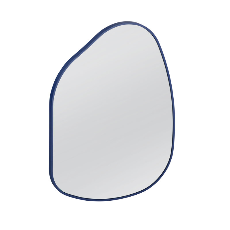Miroir mural rectangulaire en bois Amaya, Marine
