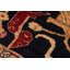 Tapis oriental noir et rouge en laine noué à la main 8 pi 11 po x 11 pi 7 po Oriental