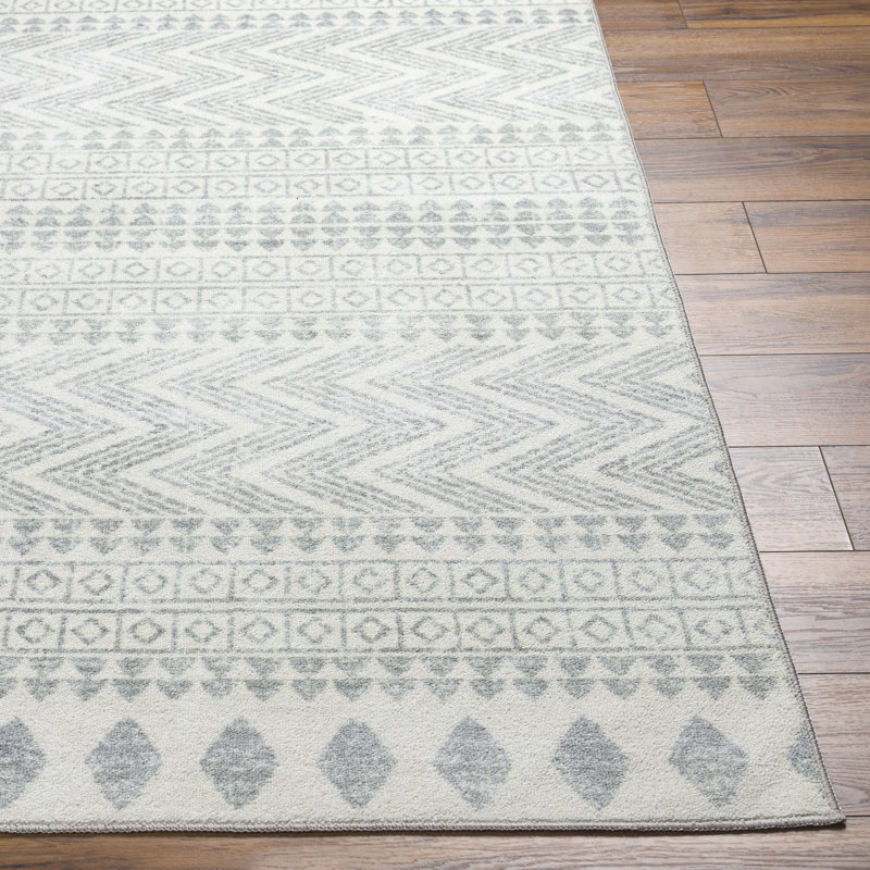 Light Silver Machine Washable Area Rug, Rectangle 8'10" x 11'9"