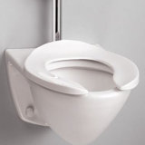 Commercial 1.28 GPF Elongated Wall-Mount Toilet with Glazed Surface (Seat Not Included)