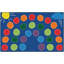 Tapis bleu à motif géométrique Rainbow Seating-1630915988