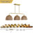 Buonomo 66.1" H 3-Light Rattan and Metal Dimmable Island Pendant-73328517