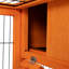 Abri pour animaux spacieux et orange - convient à diverses petites créatures, toit imperméable et roulant, amovible avec de grands plateaux intérieurs amovibles, facile d'entretien-1212354601-1212354602