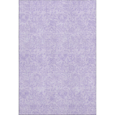 Premium Machine Washable Prisco Lilac Rug