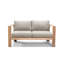 Causeuse en teck de 59 po de large avec coussins Sunbrella Sonoma-596229766