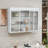 3-Door Arched Wall Mounted Glass Cabinet-126619739