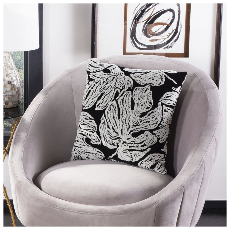 Oleary Embroidered Reversible Throw Pillow